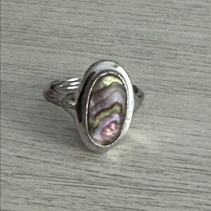 Avon Vintage Abalone Ring EUC Size 6